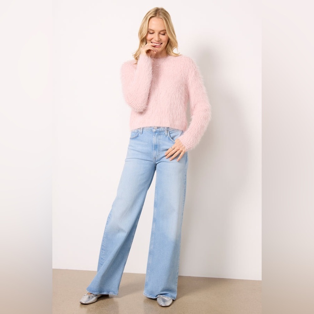 Velvet By Graham & Spencer Maylie Feather Yarn Sweater Pink - Picture 4 of 12